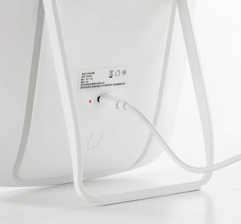Xiaomi Mijia, интеллектуальное портативное зеркало для макияжа, настольный светодиодный светильник, портативный складной светильник, зеркало для общежития, Настольный