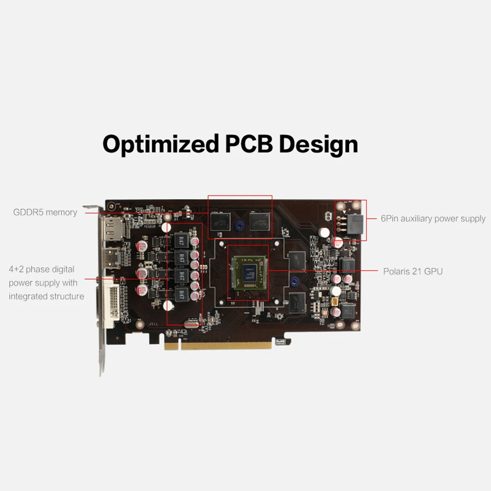 Yeston Radeon RX 560D GPU 4 ГБ GDDR5 128 бит игровой настольный компьютер ПК видеокарты Поддержка