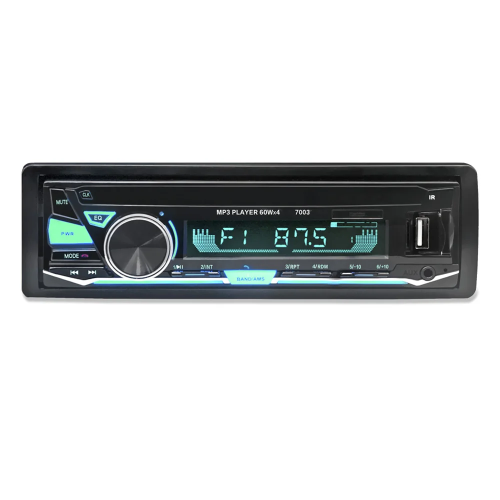 Автомобильный MP3-плеер Bluetooth 3,0 Мультимедийная система 87,5-108,0 МГц fm-радио USB интерфейс с подсветкой с пультом дистанционного управления - Формат цифровых медиаданных: 7003 Model