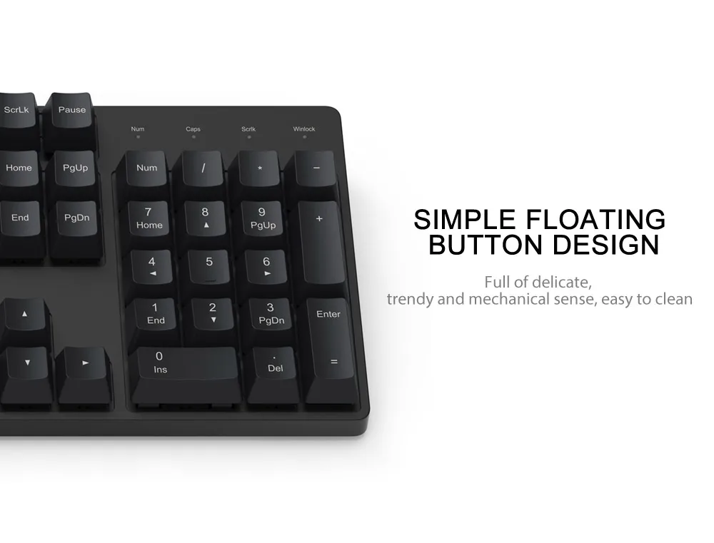 Механическая игровая клавиатура Xiaomi клавишные колпачки из ПБТ с вишневой Красной осью 104 клавиш для домашнего офиса игр HZJP01YM