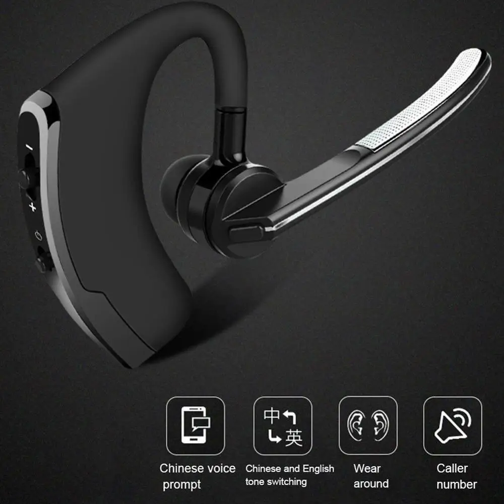 V8 Blutooth Earphone Wireless Stereo Mic Headphones Hands In Car Samsun For V9 With Phone Mic Phone Bluetooth Kit Huwei E7C6