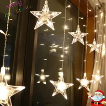

2.5M LED Star Light Christmas Curtain Light Holiday Light String Outdoor Waterproof Wedding Garden Room Decoration