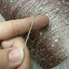 Hot 500g Natural Summer Ice Silk Beautiful Shiny Colorful Sequin Yarn for Knitting DIY Fancy Crochet Weaving Sewing Thread X5230 6