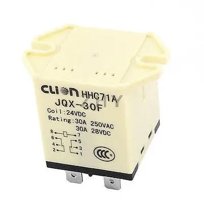 

JQX-30F DC 24V Coil Voltage 8-Pin Miniature DC Electromagnetic Relay