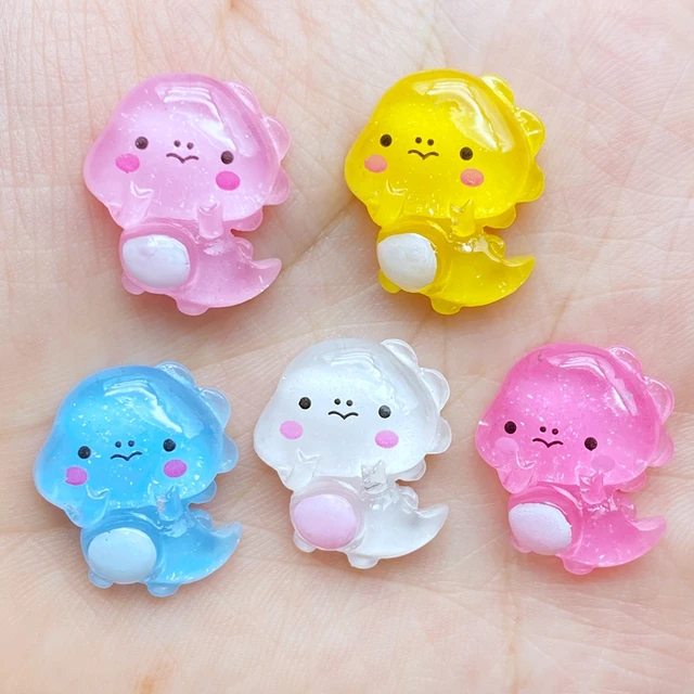 20 db Gyanta Kedves Vegyes Zselé Dinoszauruszos Lapos Cabochon Scrapbook Kawaii Diy Díszítések Kiegészítők C86