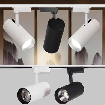 

12/20/30W Adjustable LED Track Light COB Rail Ceiling Spotlight Lamp Shop Window Display Lamp Spot Replace Track Lighting Lamps