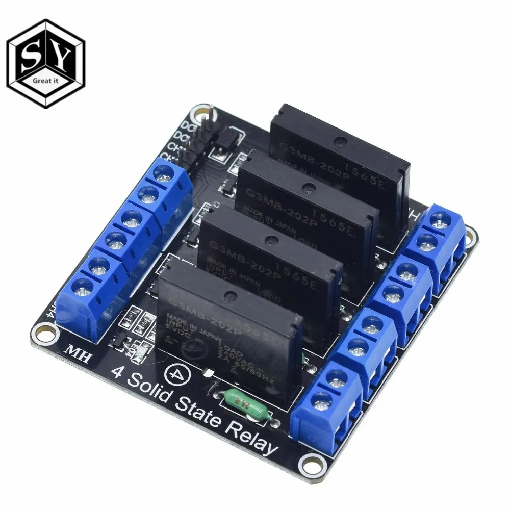 250V 2A 8 Kanal OMRON SSR Solid State Relay Modul Für Arduino G3MB-202P 