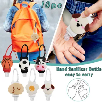 

30ML portable hand sanitizer for adults and children wearable wrist bag zipper hanging soft and durable silicone dispenser 30*
