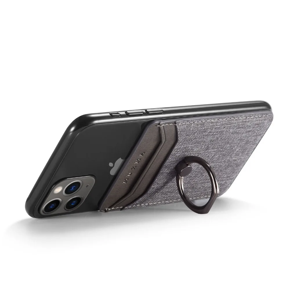 Держатель для карт для iPhone XS Max, XR, XS, 6, 6 S, 7, 8 Plus, X, карман для карт с кольцом, подставка, клейкая наклейка, держатель для карт, кошелек