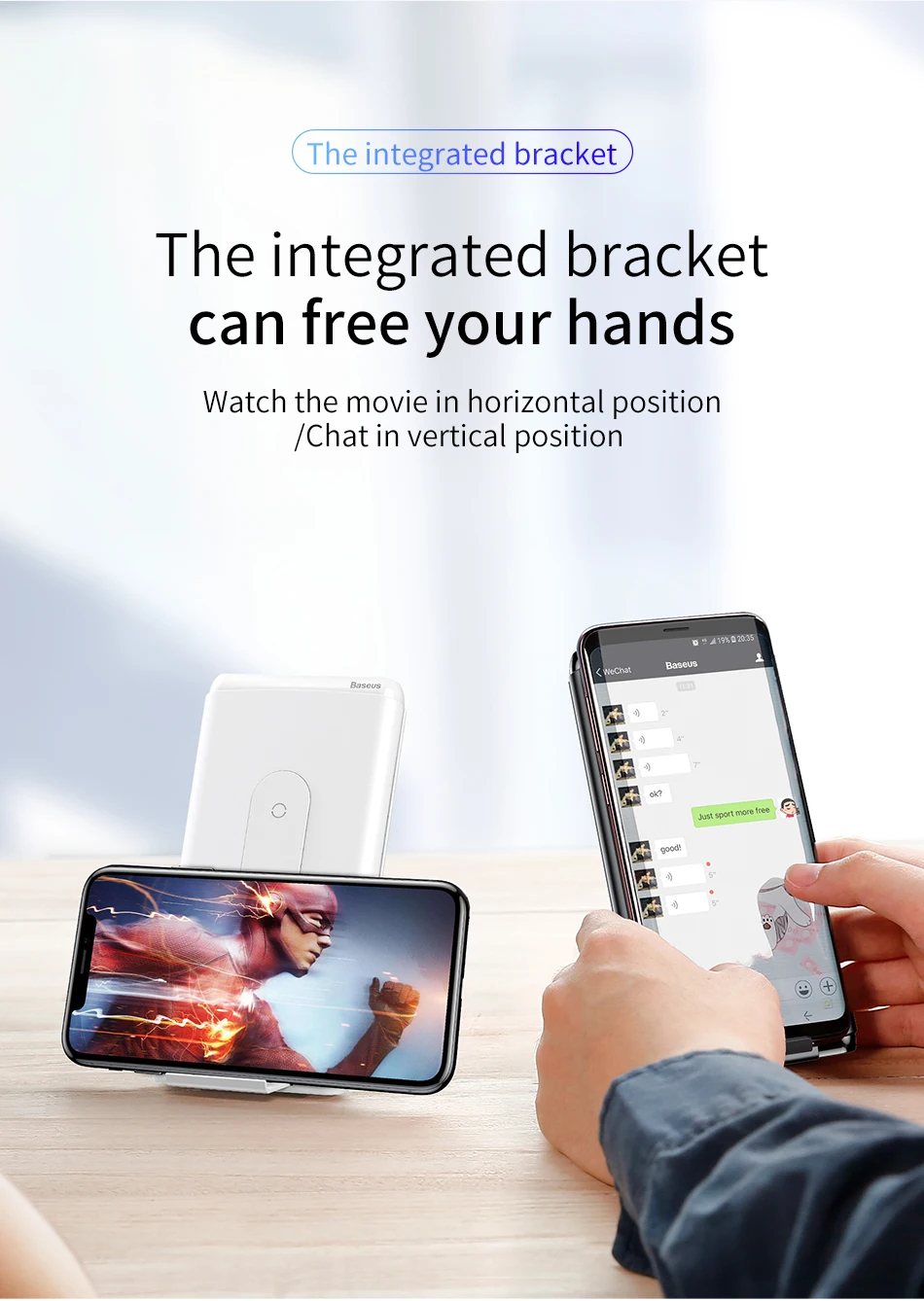 Baseus 10000 мАч QI беспроводной зарядный внешний аккумулятор Quick Chage 3,0+ USB PD Быстрая зарядка внешний аккумулятор для iPhone Xiaomi