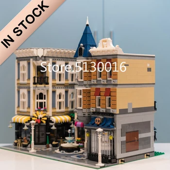 

10255 Creator Assembly Square Romantic Restaurant 15019 4122Pcs Street View Model Building Blocks Bricks Toys 30019 84019 99007