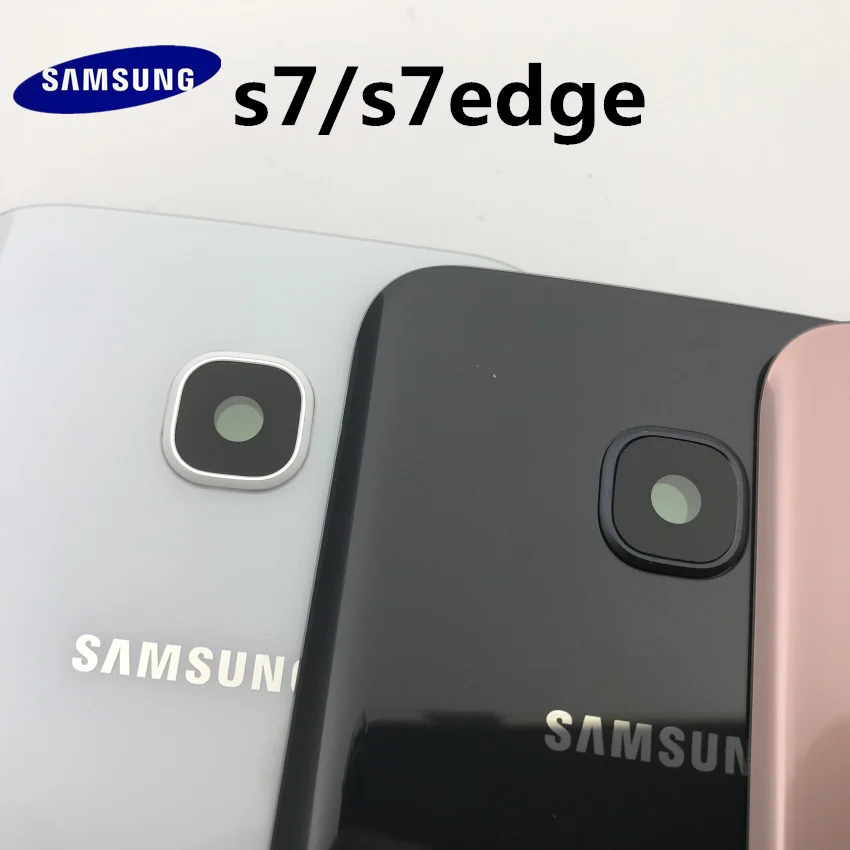 Новинка,, для samsung Galaxy S7, G930, s7 edge, g935, Задняя стеклянная крышка, задняя крышка, крышка батареи, дверь+ передняя стеклянная линза+ клей+ Инструменты