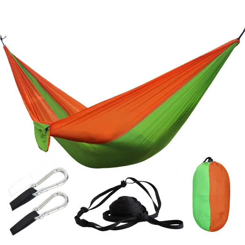 Portable Nylon Parachute Hammock Camping Survival Garden Hunting Leisure Hamac Travel Double Person Hamak Free shipping