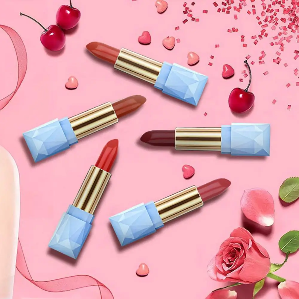 

Professional Lips Makeup Waterproof Shimmer Long Lasting Pigment Shimmer Lipstick Luxury Makeup Cosmetic