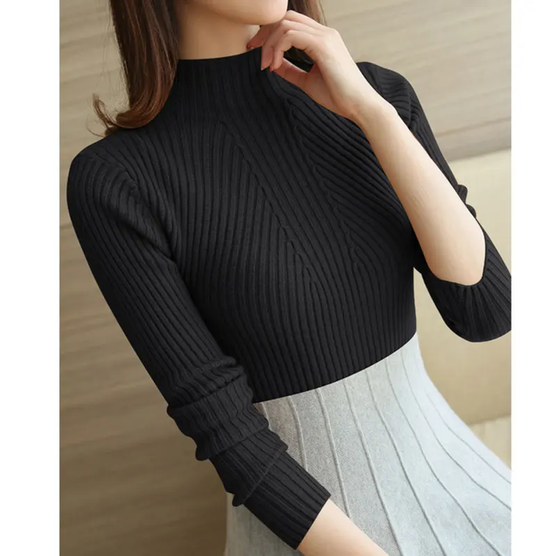 Women Sweaters Winter Turtleneck Knitted Sweater Women Fashion Slim Long Sleeve Female Sexy Tight Pullover Sweater Top