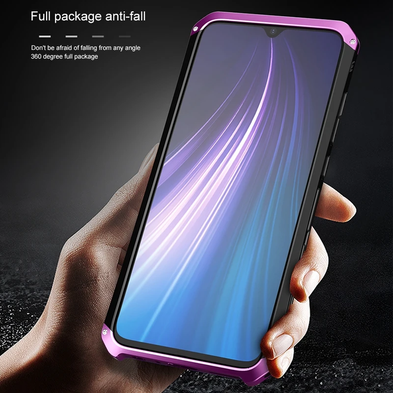 Чехол с металлической рамкой для XiaoMi RedMi Note 7, 6, 5, Pro, 8, роскошный алюминиевый+ PC чехол для тяжелых условий эксплуатации, противоударный чехол для XioMi RedMi Note 7