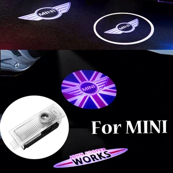 

For BMW Mini Cooper R59 R57 F56 R60 R58 F57 F54 Countryman 2 Pieces Car Welcome Light Door Wireless Light