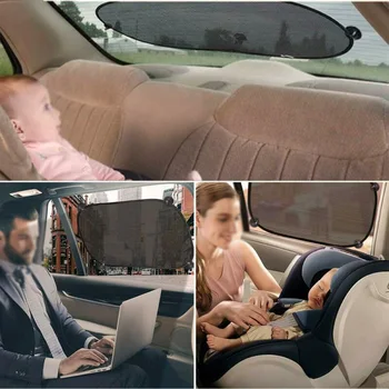 

5pc Sunshade mesh 50 * 100cm 5x 44*36cm Car Auto Side Rear Window Mesh
