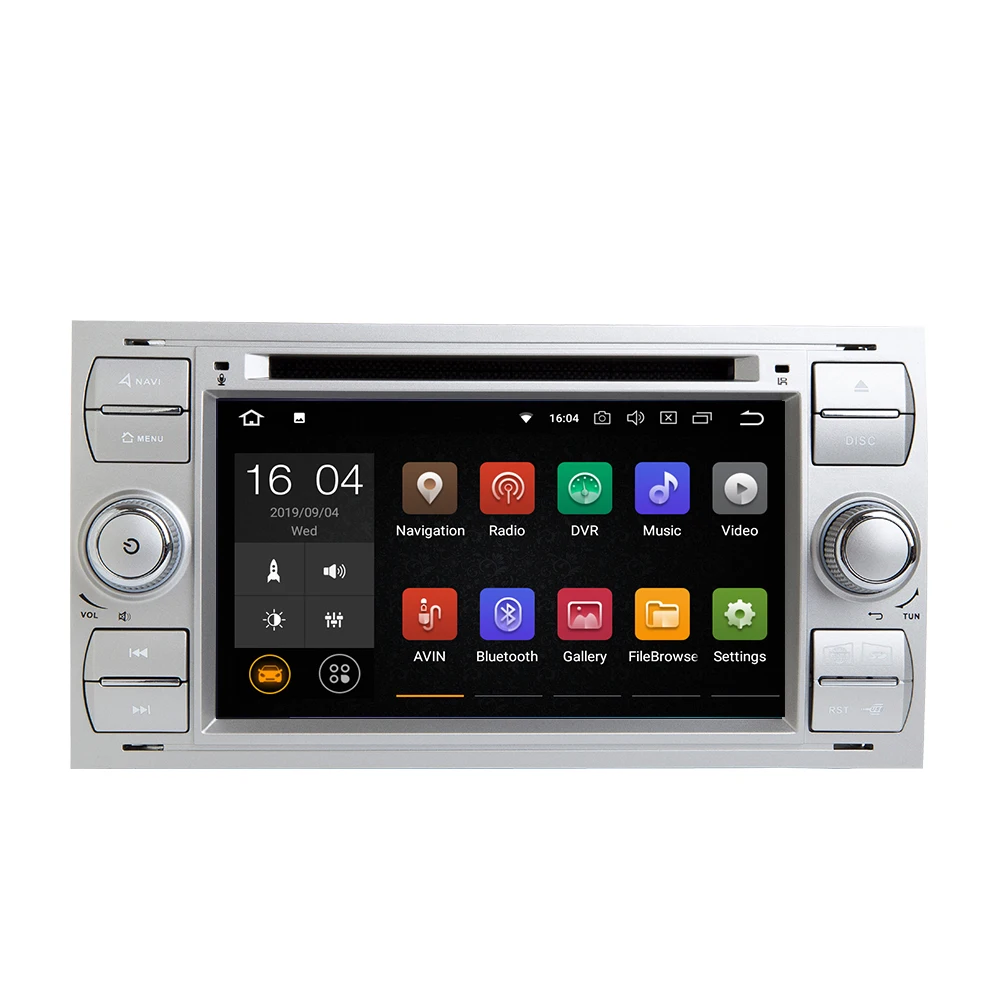 Ips 2 din Android 9,0 автомобильный Радио мультимедиа для Ford Focus 2 3 mk2 Mondeo 4 Kuga Fiesta Transit подключения S-MAXC-MAX gps-навигатором