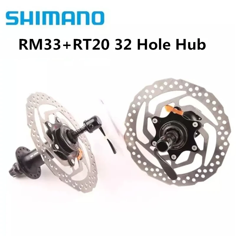 

SHIMANO RM33 + RT20 160mm Hub & Rotor 8 9 10 SPEED MTB Mountain Bike Center Lock 32 Hole Bead Disc Brake Bicycle Cycle Hub