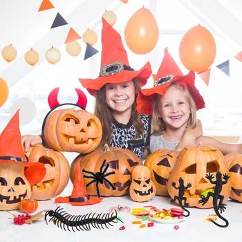 

150Pcs Simulation Plastic Bugs Fake Spiders Scorpion Party Decor for Halloween