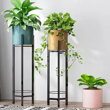 

Flower Frame Nordic Indoor Home Balcony Decoration Storage Shelf Wrought Iron Living Room Simple Flower Pot Plant Rack Green Rad