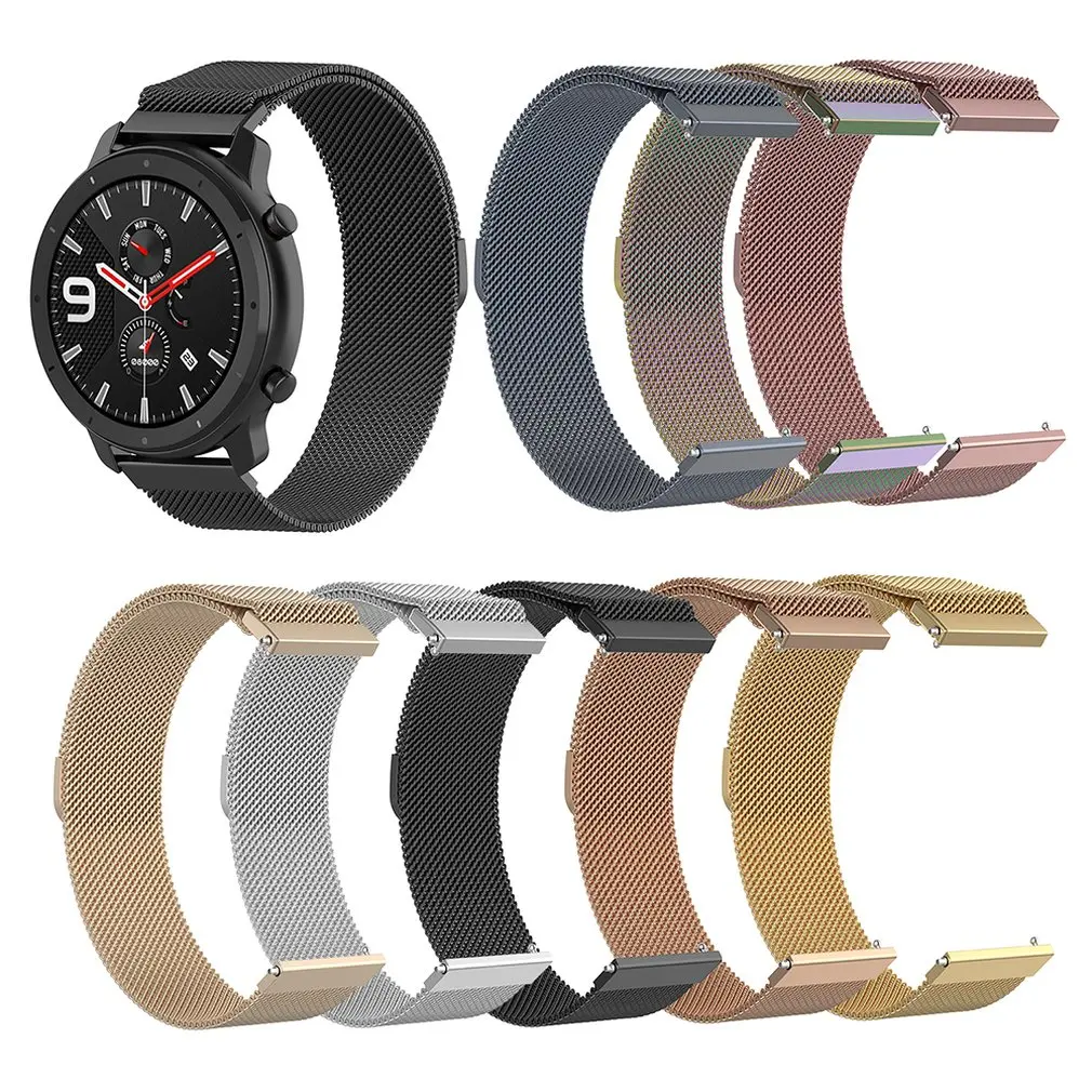Металлический ремешок из нержавеющей стали для Xiaomi для Huami Amazfit GTR 47 мм браслет на запястье для Huami Amazfit Bip BIT Молодежный ремешок для часов