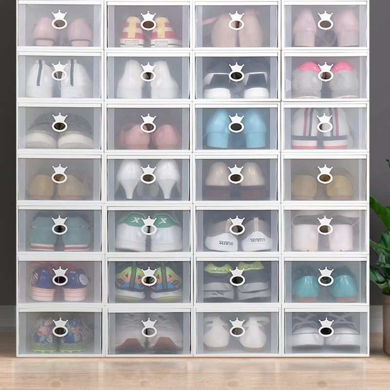 

20 Pack Thicken Transparent Shoe Box Drawer Storage Box Plastic Shoe Cabinet Household Shoes Storage Artifact Save Space