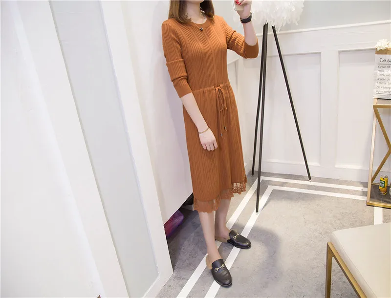 Новые вертикальные Завязывающиеся кружева средней длины трикотажные sweater-0d540-7773(4 комнаты