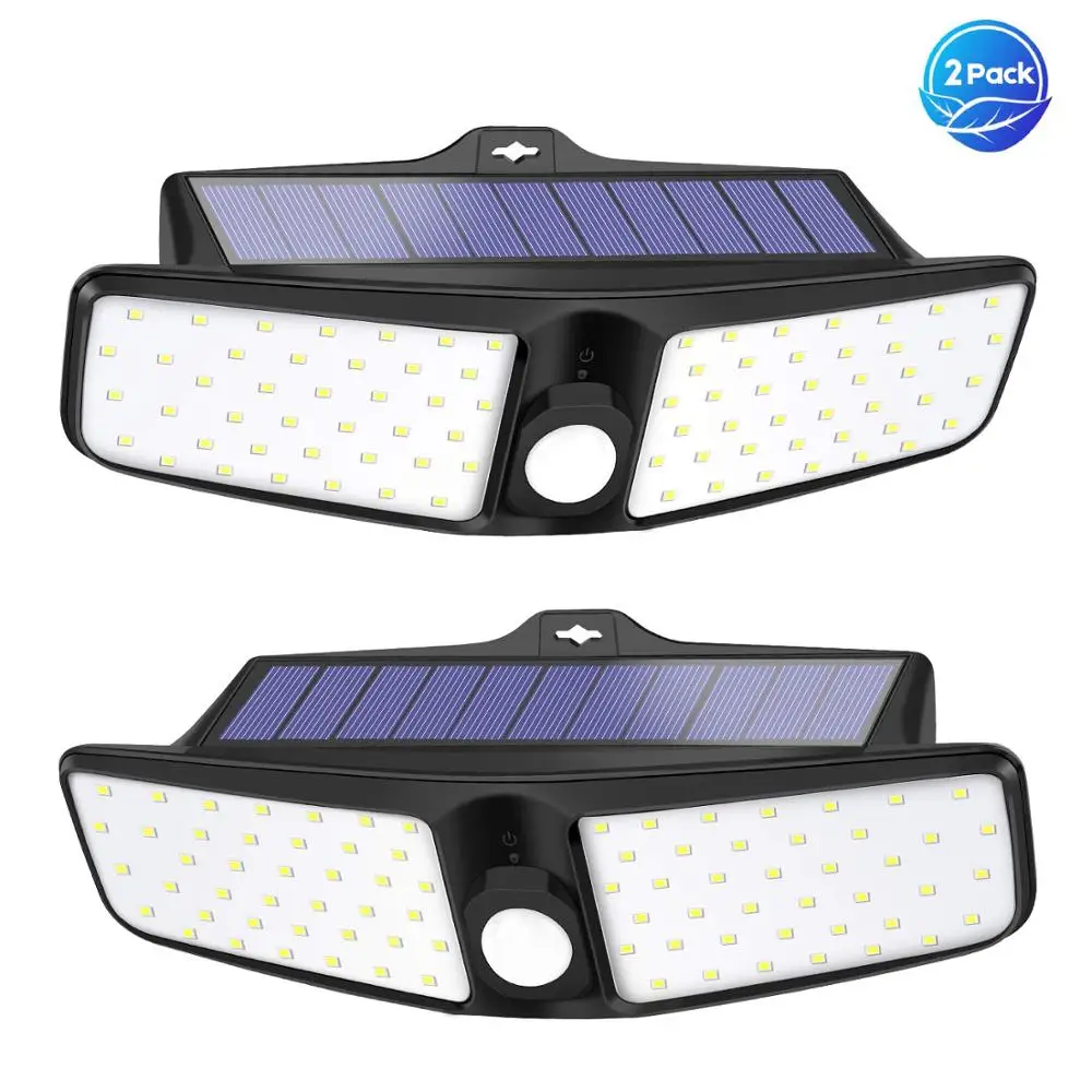 Солнечное освещение на открытом воздухе 80 светодиодов беспроводной датчик движения свет IP65 Водонепроницаемый безопасное освещение, на солнечной батарее для гаража двора передней двери - Испускаемый цвет: 2pcs