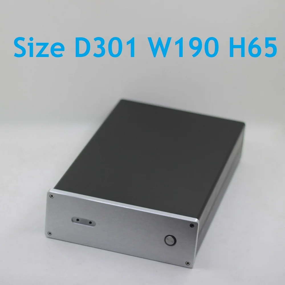

D301 W190 H65 Anodized Aluminum DAC Case DIY Power Amplifier Supply Chassis Decoder AMP Enclosure PSU Preamp Rear Class Shell