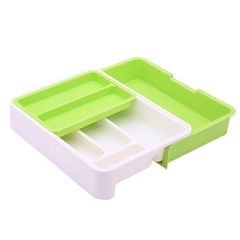 

Kitchen Drawer Organizer Plastic Storage Drawer Cutlery Tray for Drawers Divider Durable Utensil Multi Partition Safe Easy Clean