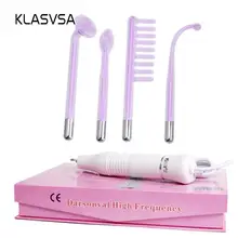 Дарсонваль, высокочастотный массажер для лица, палочка, электрод для хромотерапии, фиолетовый светильник, уход за кожей, аргоновый газ