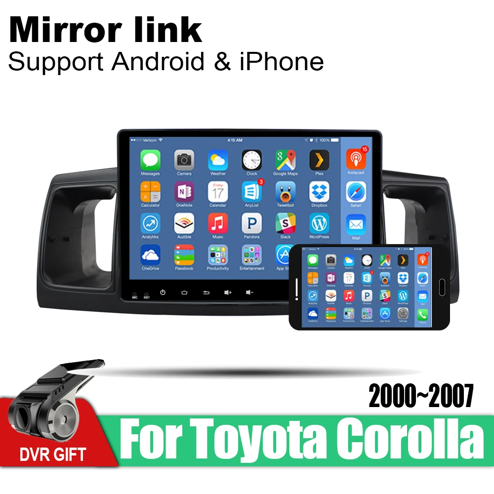 ZaiXi Android автомобильный 2 din Мультимедиа GPS навигация для Toyota Corolla E120 2000 ~ 2007 vedio
