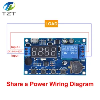 

DC 5V Real time Timing Delay Timer Relay Module Switch Control Clock Synchronization Multiple mode control Wiring diagram