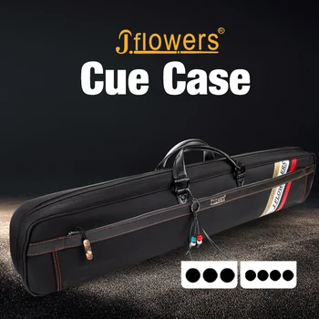 

Original JF J-flowers Billiard Case 3 Butts 4 Shafts 7 Holes Large Capacity Pocket Case Waterproof Fabric Wear-resistant PU Grip