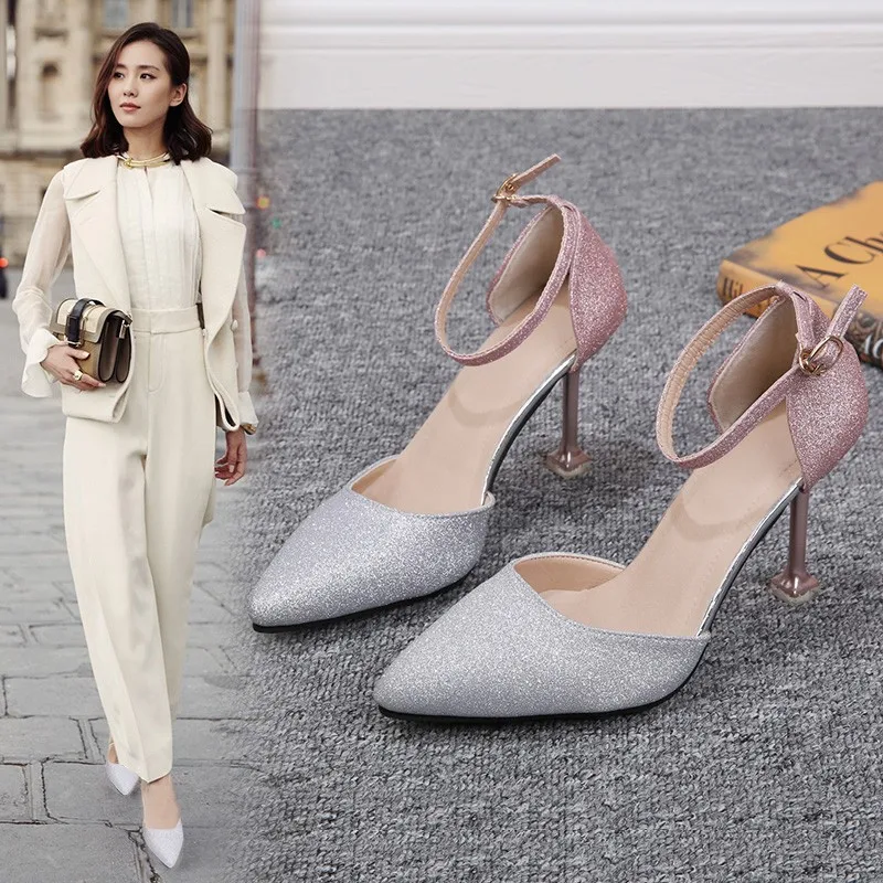 

Trend Pointed-Toe Business WOMEN'S Shoes Casual High Heel Shoe Women's 2019 Summer Fashion New Products Thin Heeled WOMEN'S Shoe