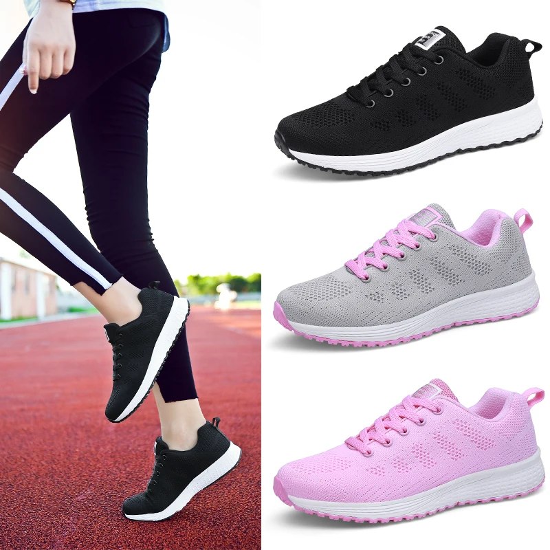 

Women Sneakers Fashion Casual Flat Gym Breathable Sport Running Shoes