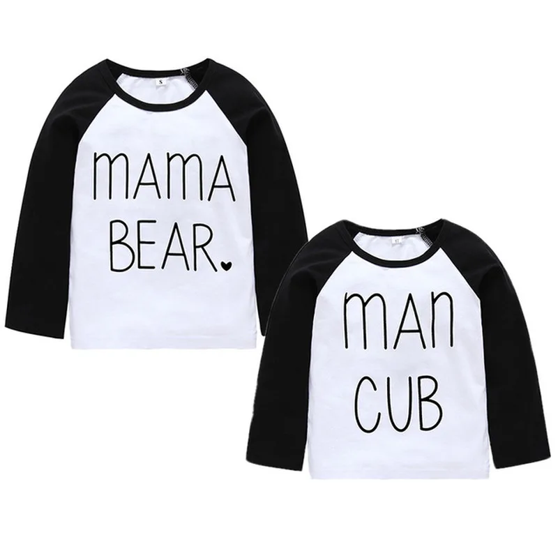 

Mother Son Daughter Clothes Women T-Shirts Boy Girl Print Fashion Long Sleeve Blouse Autumn New Matching Family Baby Cute Shirt