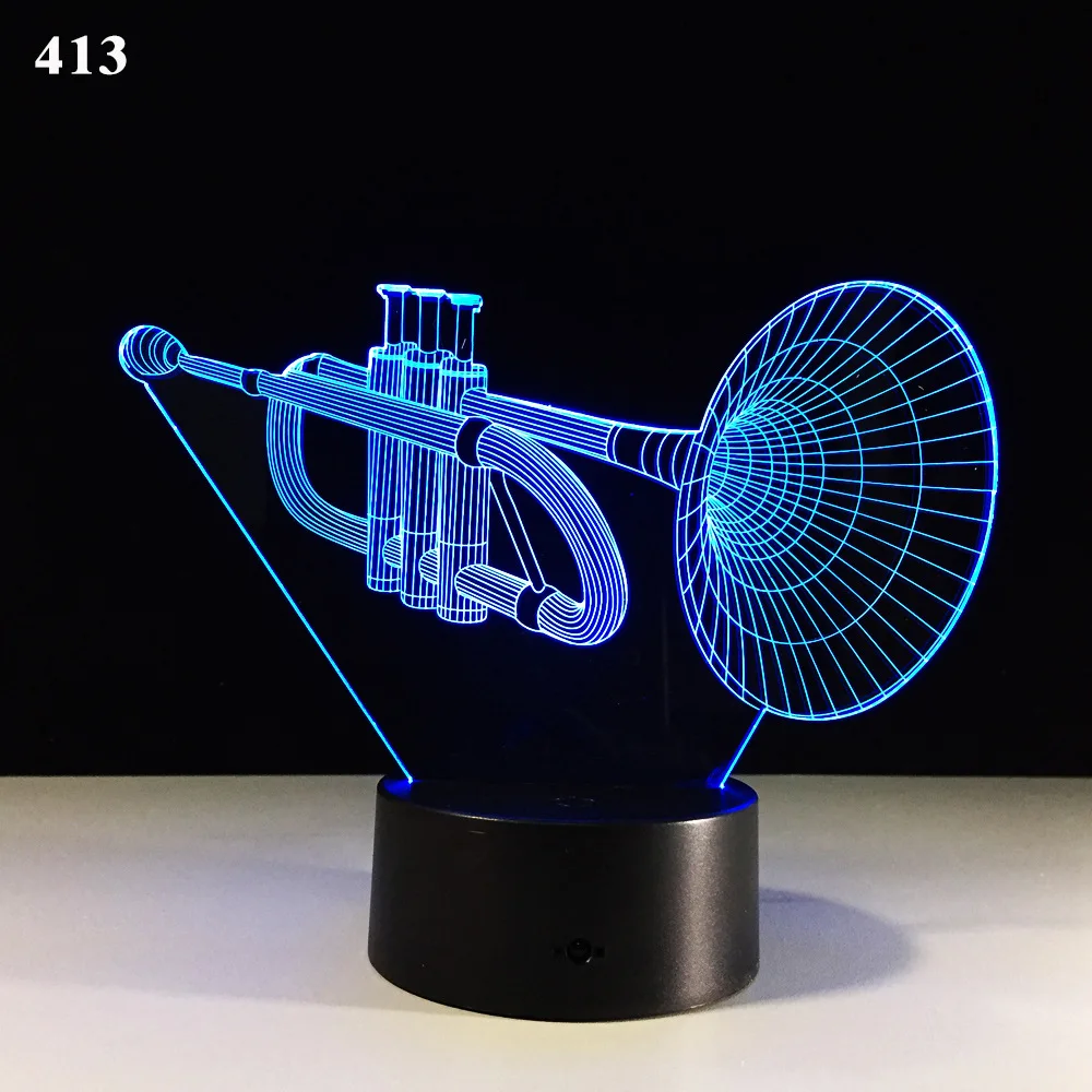 Model 8 Музыкальная гитара барабанный набор саксофон музыкальные нотки 3D ночник 7/16 цветов Пульт дистанционного управления для детей друзья Подарочные игрушки модный Декор Прямая поставка - Испускаемый цвет: Model 8