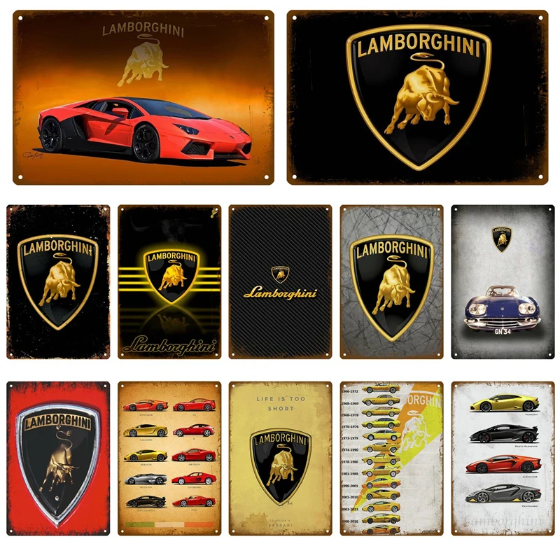 Retro Luxury Cars Service Metal Sign Tin Garage Plaque Wall Decor Vintage Poster Plates Man Cave Shabby Chic 1 | Дом и сад