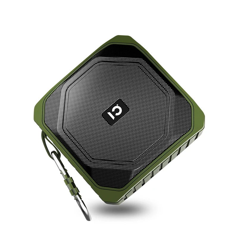 Модный Мини Bluetooth динамик s Открытый IXP4 водонепроницаемый динамик стерео музыка бас 8 Вт беспроводной громче динамик с портативной пряжкой - Цвет: Армейский зеленый