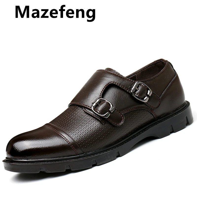 Mazefeng/роскошные мужские туфли на плоской подошве; повседневные мужские туфли-оксфорды из натуральной кожи; модельные туфли на шнуровке; Sapato; Мужская обувь; Homme Cuir
