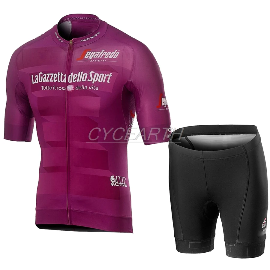 Tour De Italia Italy, мужской летний комплект для велоспорта с коротким рукавом, Джерси и шорты на лямках, дышащий, MTB racing maillot - Цвет: Pic Color