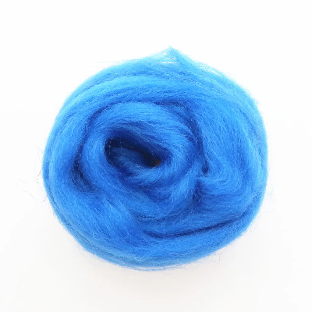 Dark Blue Series Wool Fibre Flower Animal Toy Wool Roving Needle Felting Handmade Spinning DIY Craft Materials Tools 10/50/100g needle felting wool,wool felting needles,needle felt kit,wool felting kit,felt fabric sheet,wool felt balls,felt protector