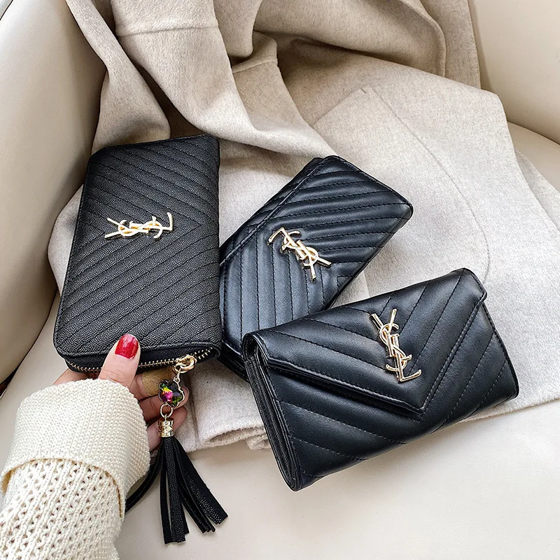 

Ladies Long Wallet 2020 New Fashion Simple Zipper Buckle Clutch Wallet