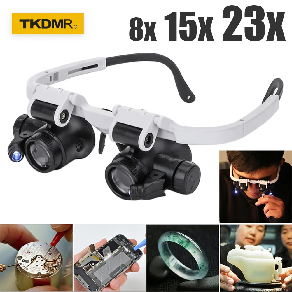 Увеличительное стекло es Loupes увеличительные защитные очки светодиодный