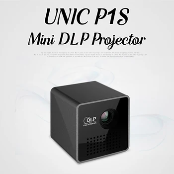 

UNIC P1S Mini Projector HD WIFI Wireless DLP Pocket 40 Lumens Micro LED Video Projector Home Theater Cinema for AirPlays