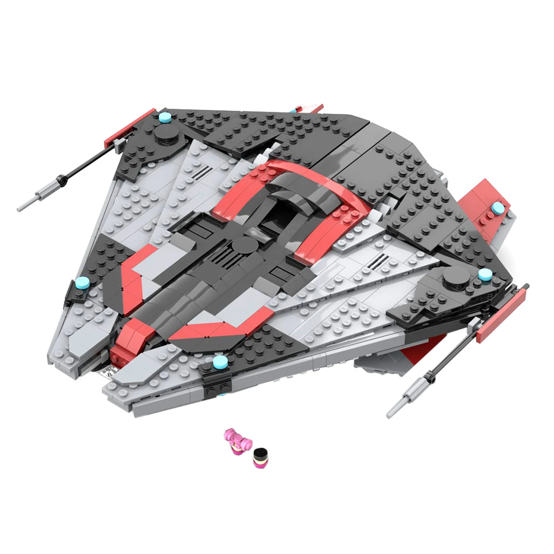 

Authorized MOC-73868 1291Pcs 1/250 Scale Elite Krait Phantom Space Wars Sci-fi Warships Building Blocks DIY MOC Kits