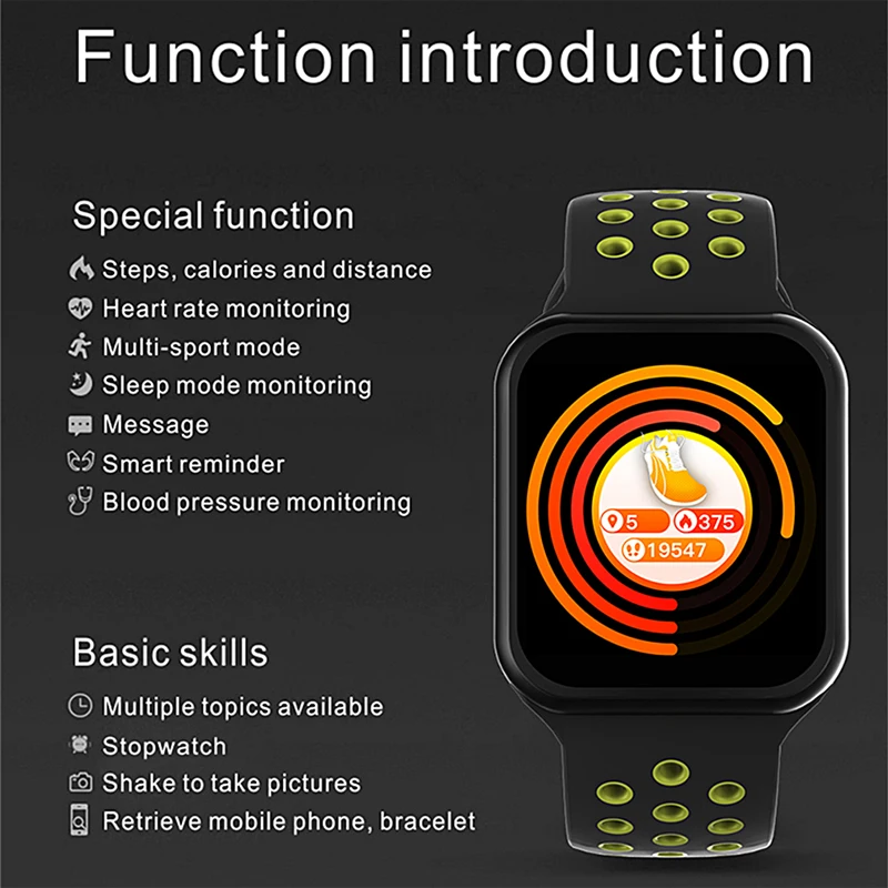 Cheap Eseed F8 smart watches watch men IP67 Waterproof 15 days long standby Heart rate Blood pressure Smartwatch Support IOS Android